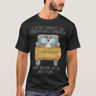 T-shirt Chien de conduite de camion Greyhound w lunettes