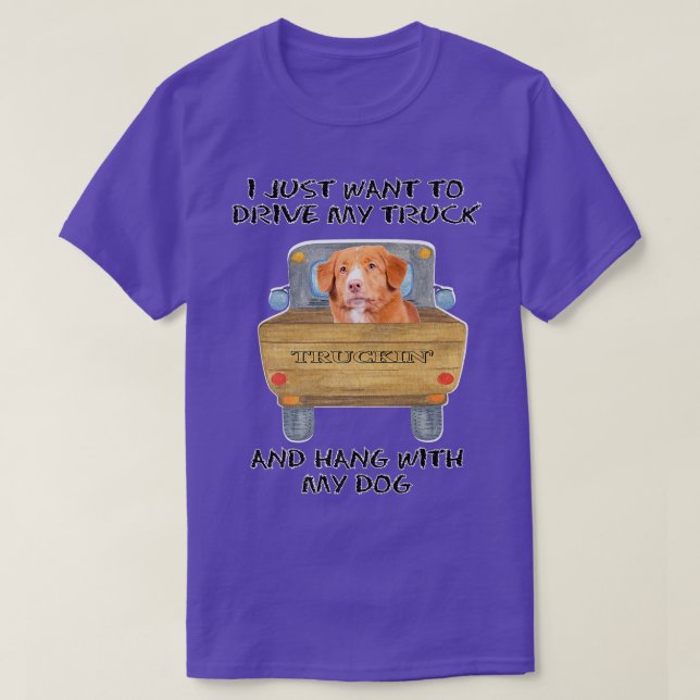 T-shirt Chien de Conduite de Camion Nouvelle-Écosse Retrie (Design devant)