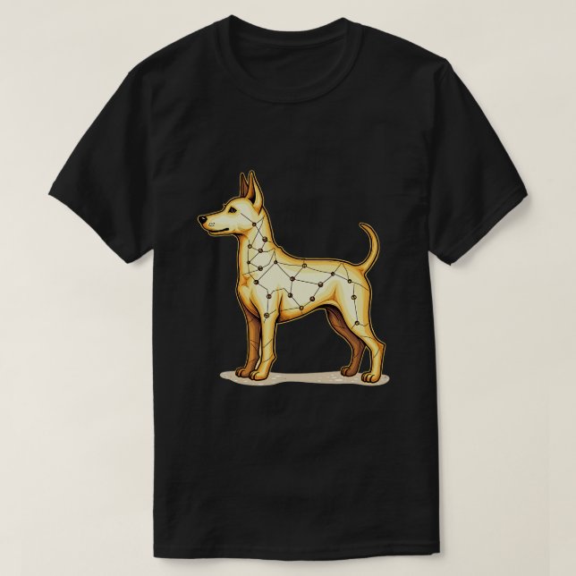 T-shirt Chien de constellation (Design devant)