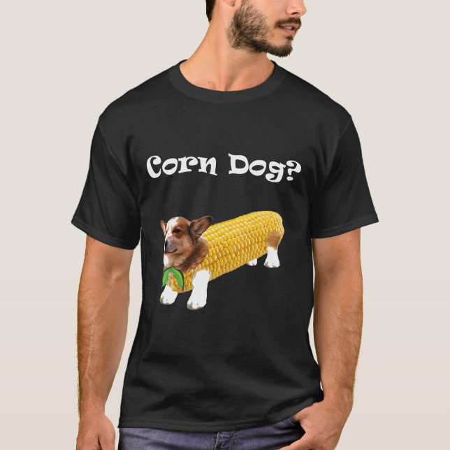 T-shirt Chien de corgi en bâtonnet de maïs (Devant)