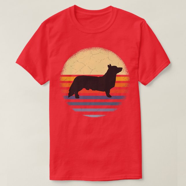 T-shirt Chien de Corgi gallois Retro1579 (Design devant)