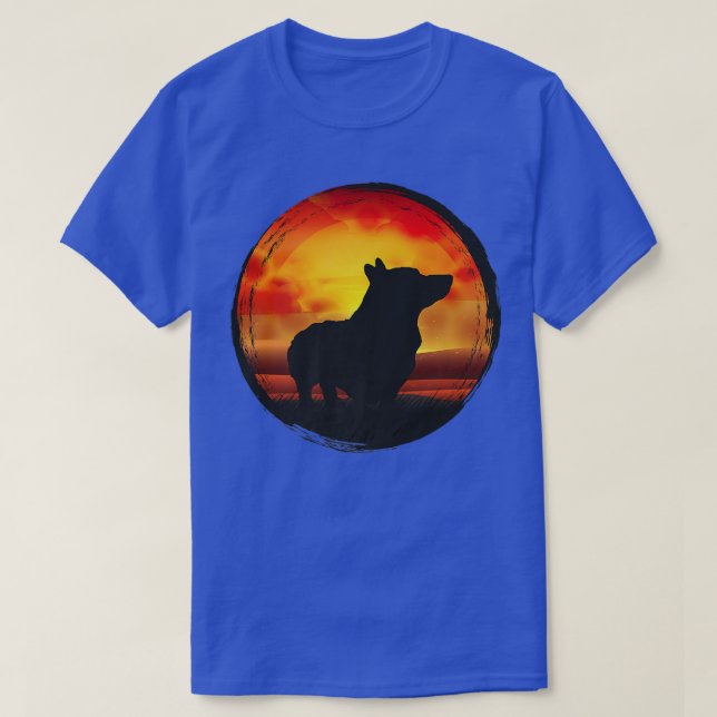T-shirt Chien de Corgi gallois Retro1581 (Design devant)
