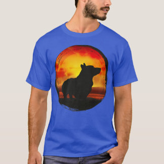 T-shirt Chien de Corgi gallois Retro1581