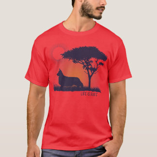T-shirt Chien de Corgi gallois Retro1613