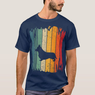 T-shirt Chien de Corgi gallois Vintage les années 70 80s C