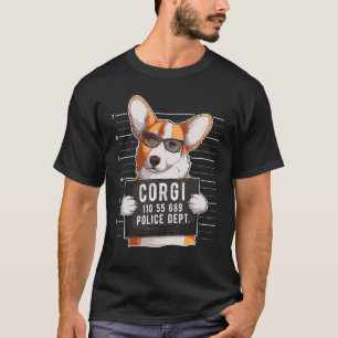 T-shirt Chien de Corgi Mugshot