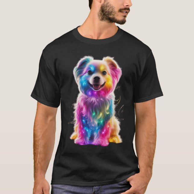 T-shirt Chien de couleur mignon (Devant)
