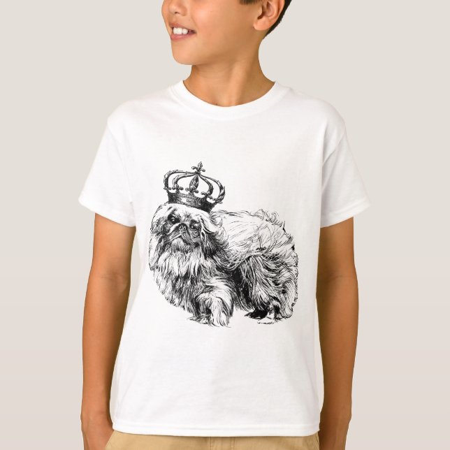 T-shirt Chien de couronne de Pekingese royal (Devant)