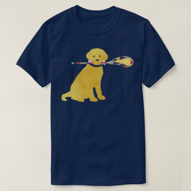 T-shirt Chien de crosse de Prêppy Golden Retriever  (Design devant)
