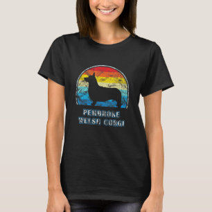 T-shirt Chien de design vintage Pembroke Welsh Corgi