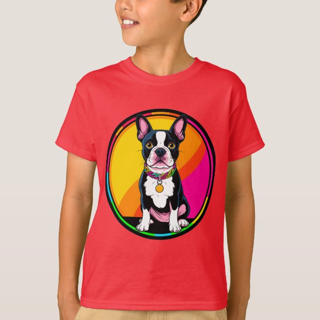 T-shirt Chien de dessin animé adorable (Devant)