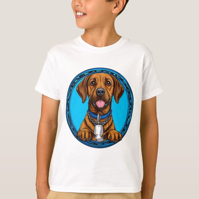 T-shirt Chien de dessin animé mignon (Devant)