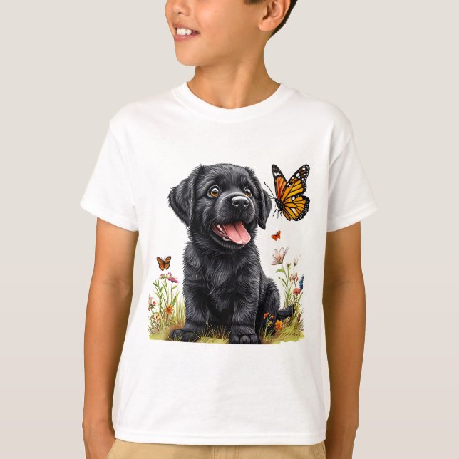 T-shirt Chien de dessin animé mignon (Devant)