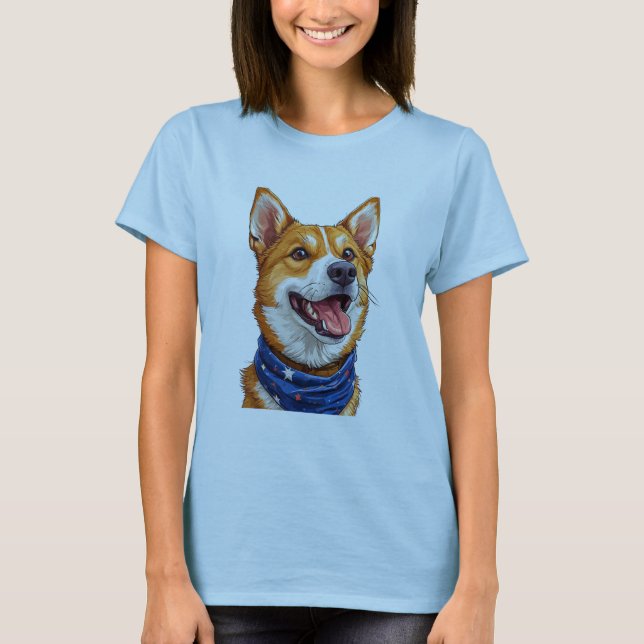 T-shirt Chien de dessin animé mignon (Devant)
