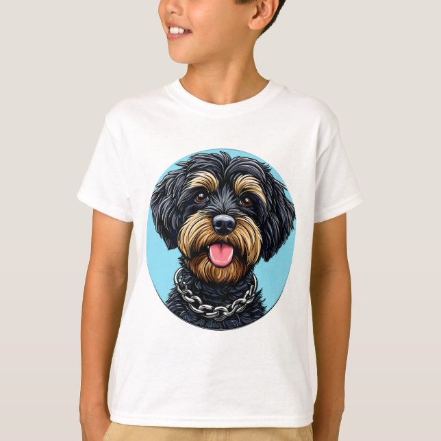 T-shirt Chien de dessin animé mignon (Devant)