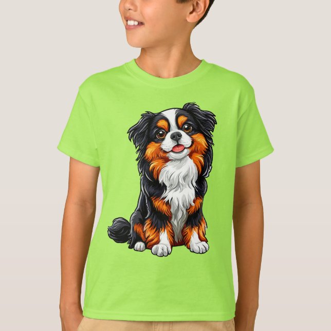 T-shirt Chien de dessin animé mignon (Devant)
