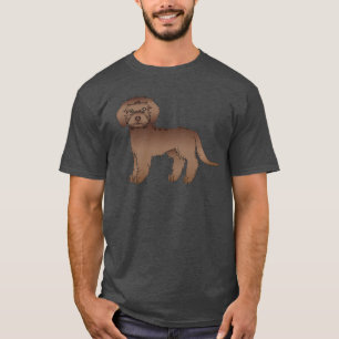 T-shirt Chien de dessin animé Mini Goldendoodle au chocola