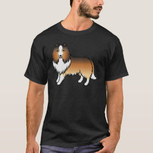 T-shirt Chien de dessin animé Shetland Shetland Sheltie sa