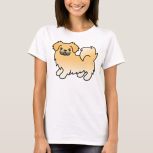 T-shirt Chien de dessin mignon de l'espagne tibétaine