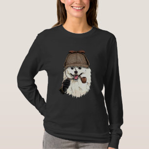 T-shirt Chien de détective américain eskimo espion enquête