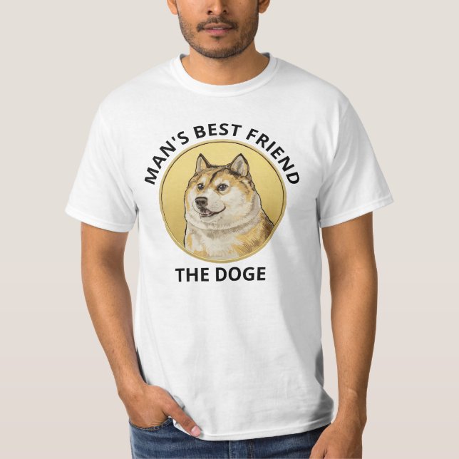 T-shirt Chien de Dogecoin Personnalisé Blanc (Devant)
