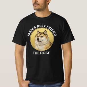 T-shirt Chien de Dogecoin Personnalisé Noir