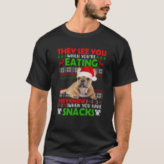 T-shirt Chien De Foule Français, Ils Vous Voient Quand Ils
