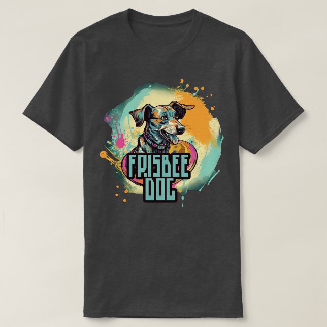 T-shirt Chien de Frisbee 2 (Design devant)