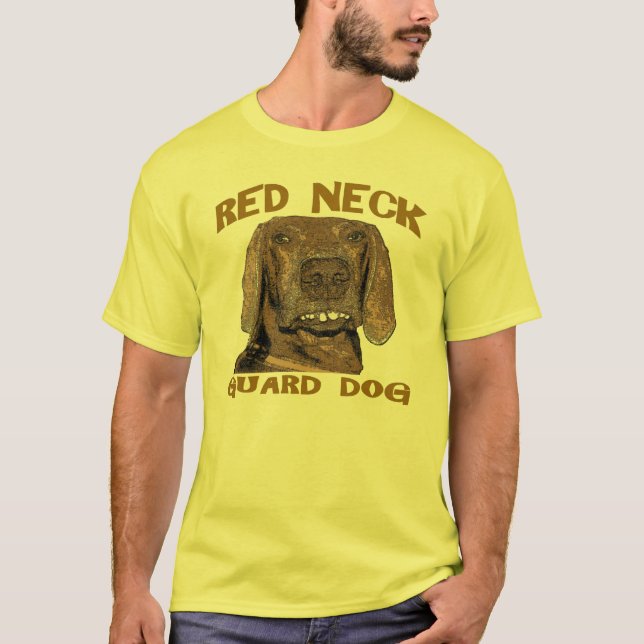 T-SHIRT CHIEN DE GARDE DE COU ROUGE (Devant)