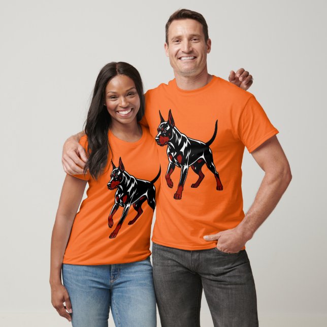 T-shirt Chien de garde Doberman féroce (Unisexe)