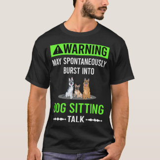 T-shirt Chien de garde vert assis