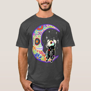 T-shirt Chien de Guinée Dia de Los Muertos Skeleton