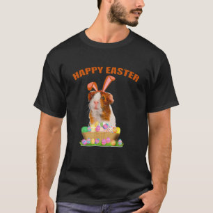 T-shirt Chien De Guinée Drôle Avec Mignonne Lapin Oreilles