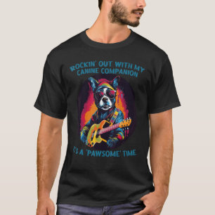 T-shirt Chien de guitare génial pour la musique Rock'n Rol