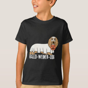T-shirt Chien de Halloween Dachshund Hallo-Weiner-Dog Femm