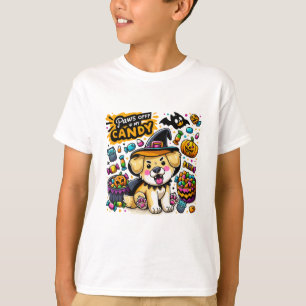 T-shirt Chien de Halloween en colère dans un chapeau de so