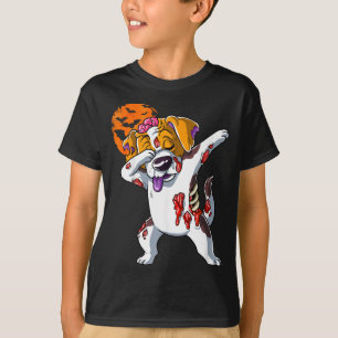 T-shirt Chien de Halloween zombie