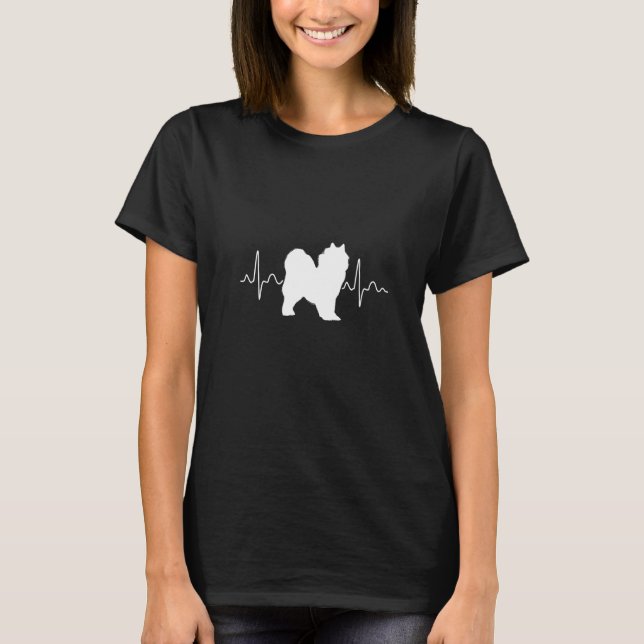 T-shirt Chien de Heartbeat Samoyed Premium (Devant)