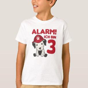 T-shirt Chien de la brigade d'incendie de trois ans en Dal