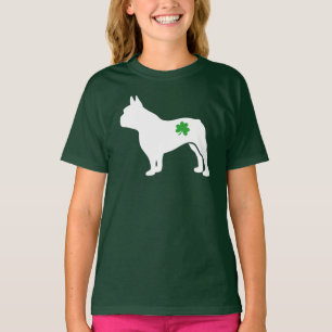 T-shirt Chien de la Fête de la Saint Patrick, un Shamrock 
