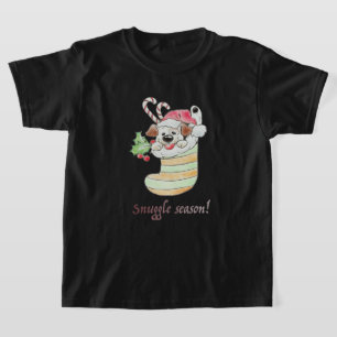 T-shirt Chien de la saison câline dans un bas