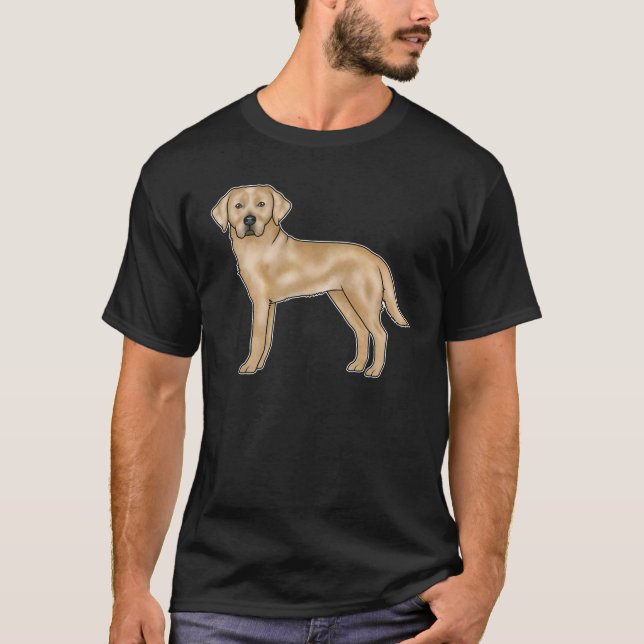 T-shirt Chien de laboratoire de dessin de canine du Labrad (Devant)