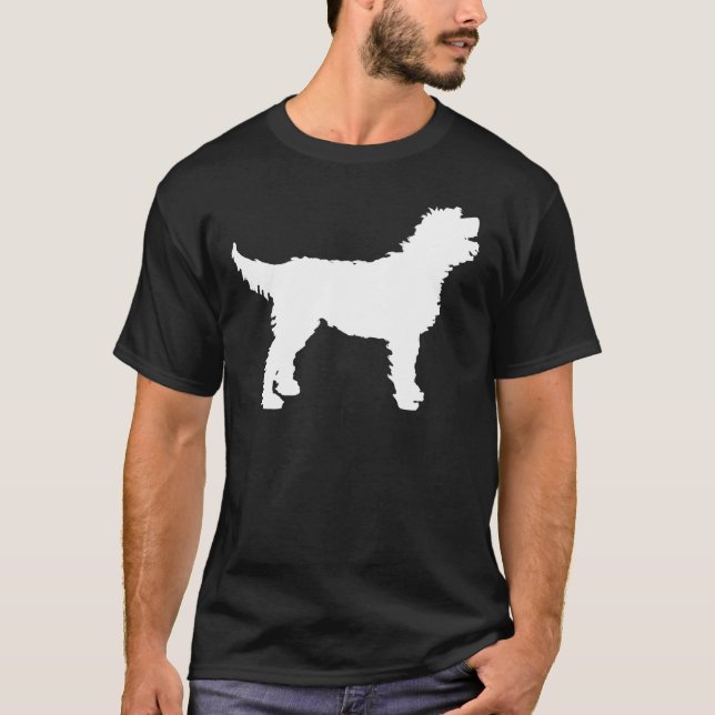 T-shirt Chien de Labradoodle (dans le blanc) (Devant)