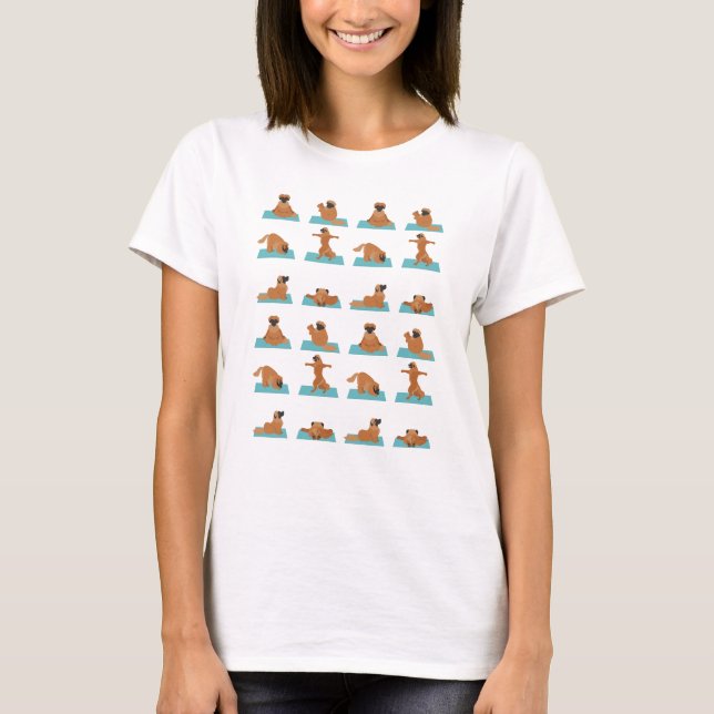T-shirt Chien de Leonberger faisant du yoga (Devant)