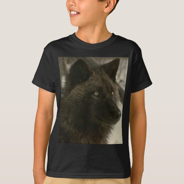 T-shirt Chien de loup noir (Devant)