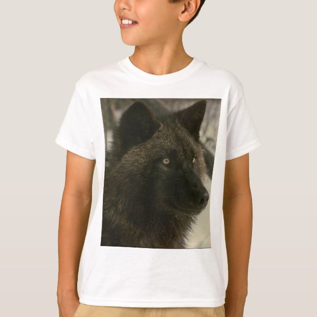 T-shirt Chien de loup noir (Devant)