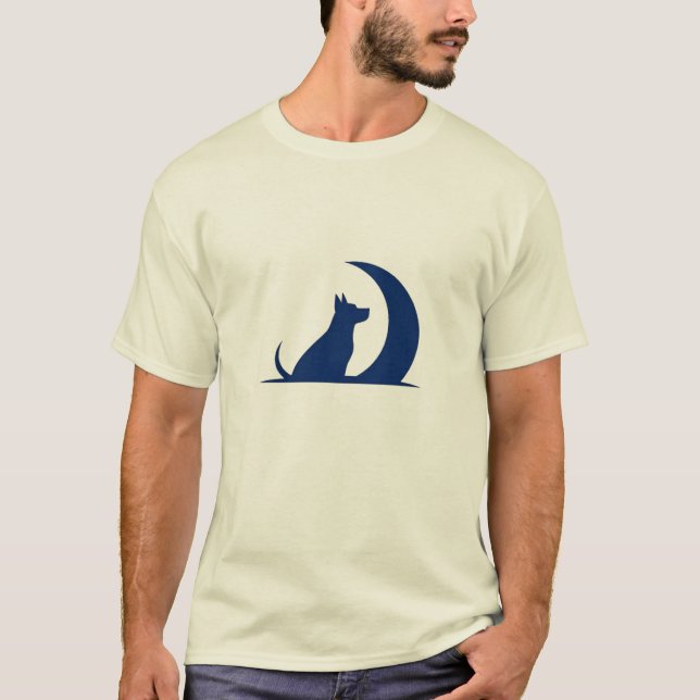 T-shirt chien de lune (Devant)