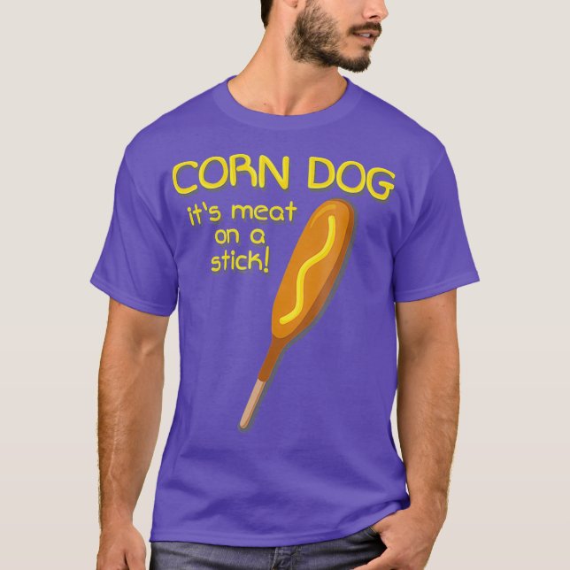 T-shirt Chien de maïs hot Dog Drôle Nourriture (Devant)