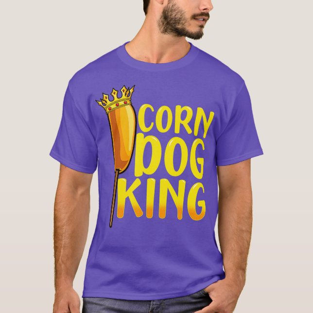T-shirt Chien de maïs King Funny Corndog Hot Chien Sauciss (Devant)