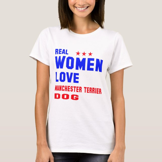 T-shirt Chien de Manchester Terrier d'amour de vraies (Devant)